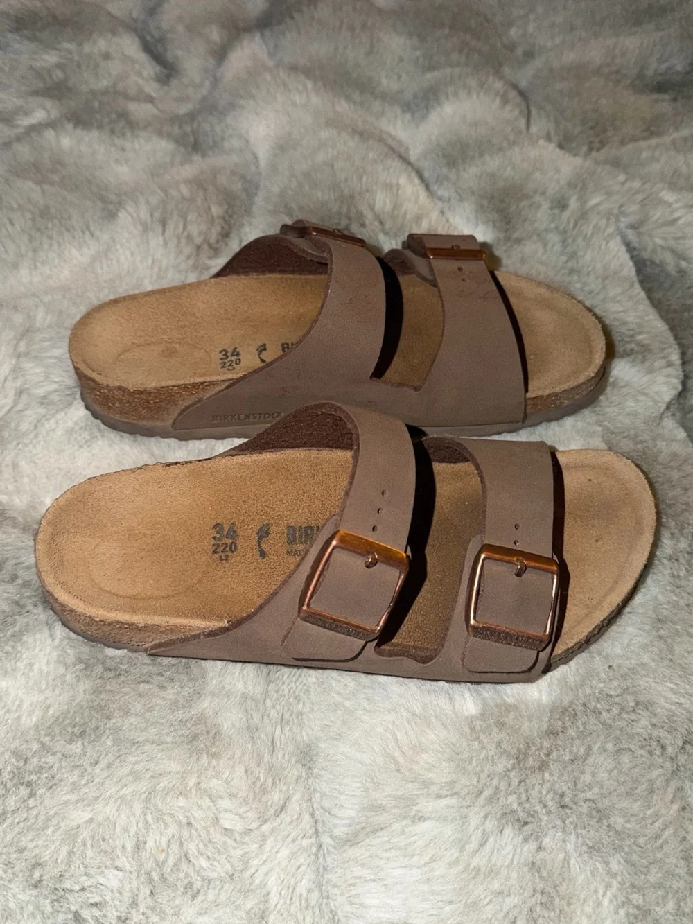 Birkenstock Arizona Mocha Kids US Sz 3-3.5 - EU34 Mocha Sandals Excellent Cond.